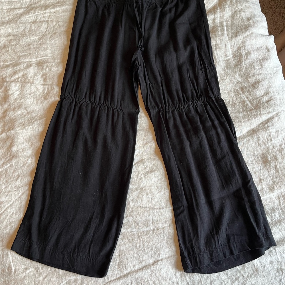 Alternative Apparel Black Wide Leg Jumpsuit Pants